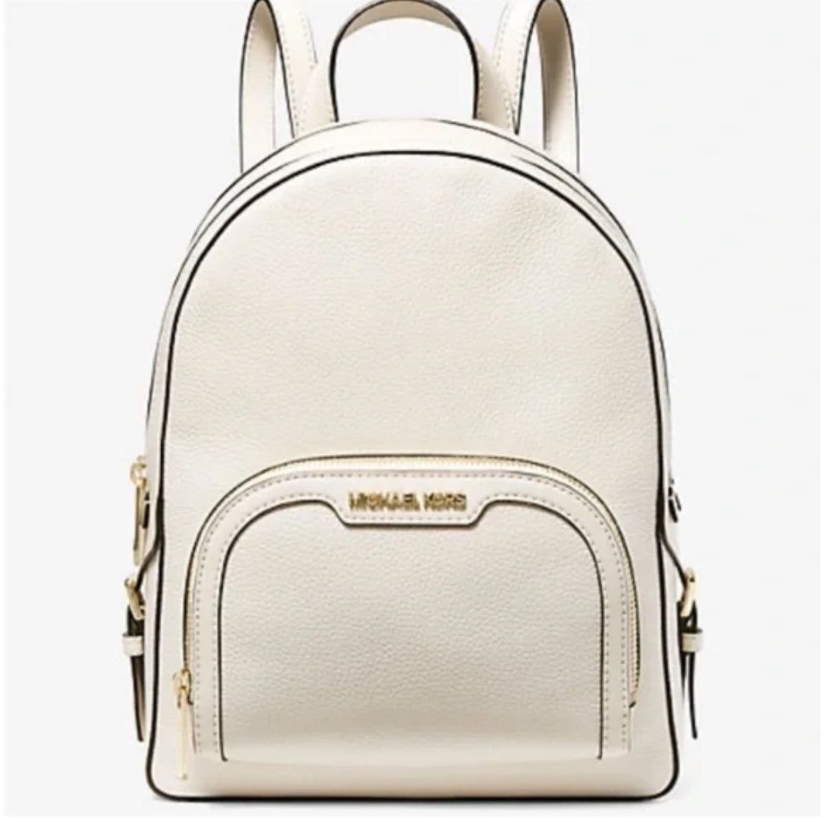 NWT Michael Kors Unisex Jaycee Leather Medium Backpack In Light Cream